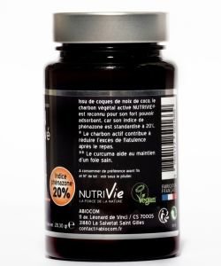 Activated Vegetable Charcoal + Turmeric, 60 capsules